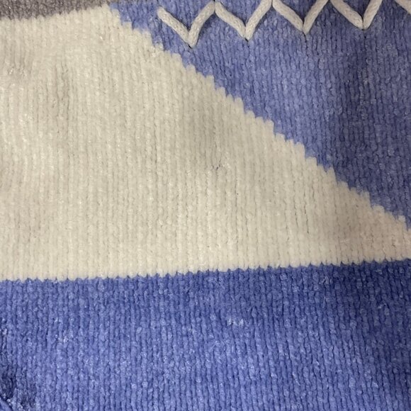 Alfred Dunner Sweater Sz Small Blue Geometric - Picture 10 of 10